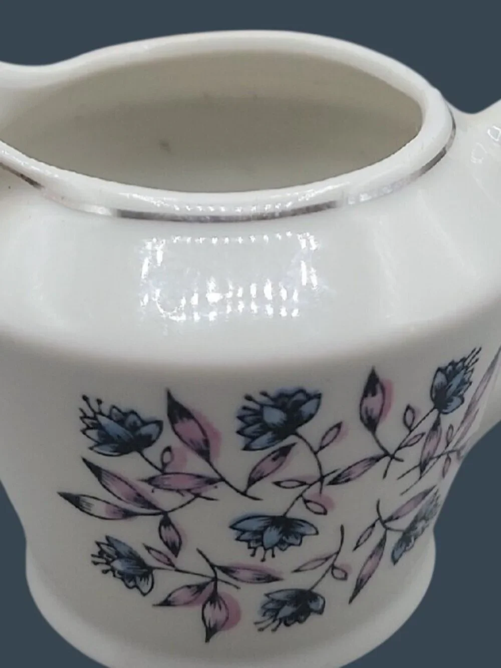 Vtg 1920s Chikaramachi Noritake Hand Painted Porcelain Floral Creamer Pitcher